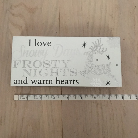 ❄️Holiday Wood Sign “I love ❄️ Days, ⛄️and warm❤️” - Picture 3 of 4